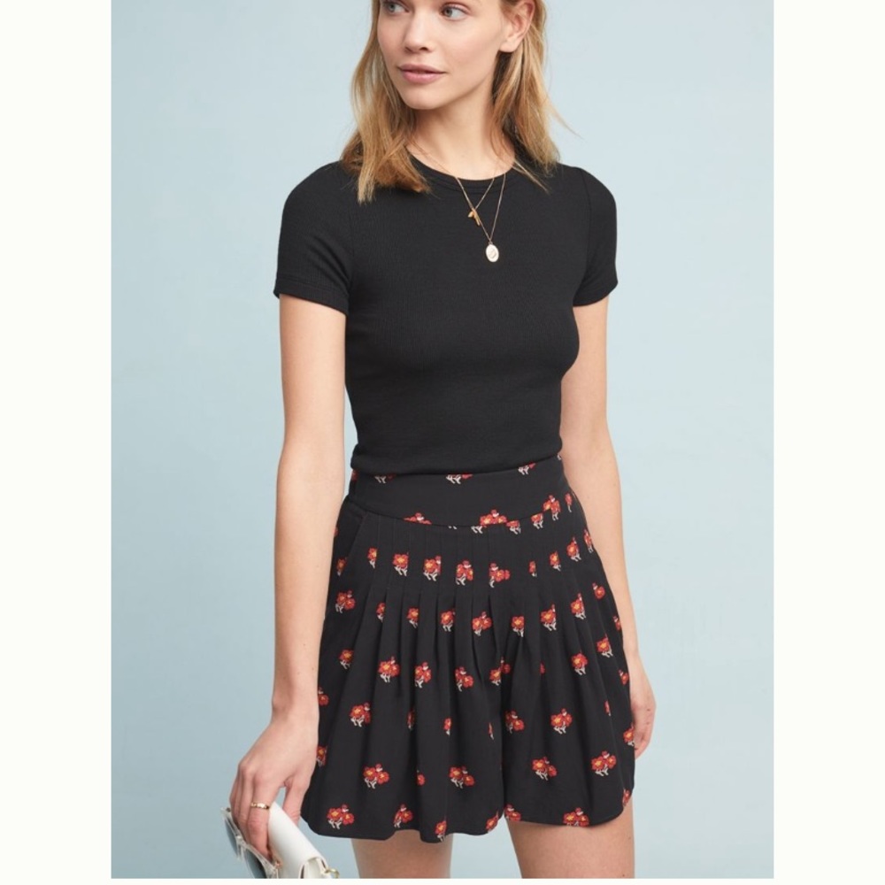 Anthropologie Maeve Patchwork Pleated Shorts - image 1